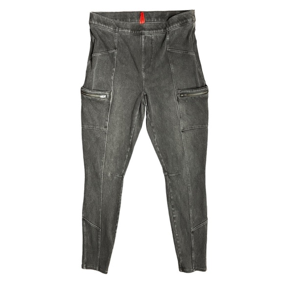 SPANX Cargo Leggings Jean FL0216 real side pockets Women's Medium - Picture 2 of 9
